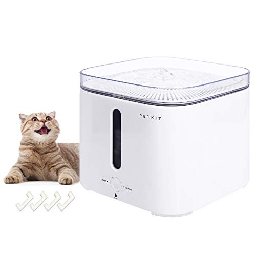PETKIT Cat Water Fountain, 2L/68oz Automatic Pet Water Fountain Cat Water Dispenser with LED Indicator of Water-Shortage & Filter-Change, Auto Shut-Off Super Quiet Water Fountain for Cats and Dogs