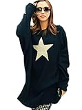 Women Casual Star Logo T-Shirt Chunky Tops Plus size