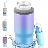 4 in 1 Can Cooler Water Bottle, 12oz Stainless