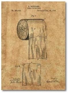 Ndegdgswg Vintage Toilettenpapier Poster Badezimmer Wand Kunstdruck Toilettenpapier Rolle Flache Leinwand Malerei Toilette Poster Home Decor 30x40 Cm Kein Rahmen Ph1331 Amazon De Spielzeug