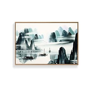 Framed Canvas Wall Art for Living Room, Bedroom Mountain Canvas Prints for Home Decoration Ready to Hang - 16x24 inches