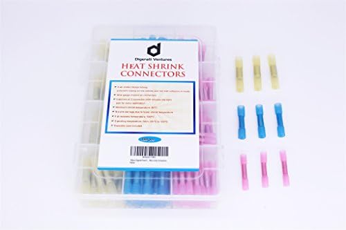 180 PCS Heat Shrink Butt Connector Kit | Insulated Waterproof Marine-Grade Automotive Terminals | Electrical Wire Crimp Connectors | Weatherproof Dual-Walled Assorted Connectors | Electricians’ Choice