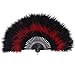 BABEYOND Roaring 20s Vintage Style Folding Handheld Flapper Marabou Feather Hand Fan for Costume Halloween Dancing Party Tea Party Variety Show 11