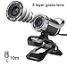 HXSJ USB Webcam 480P HD Video with Microphone Web Cam USB Plug and Play， Recording for PC Computer Laptop for Mac Windows XP / 7/8 / 10 and Android TV