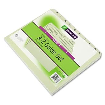 Smead Recycled Top Tab File Guides, Alpha, 1/5 Tab ...