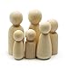 10 Sets (60piece) Family of 6-Wooden Peg People Solid Hardwood Natural Unfinished wood beads Turnings Ready for Paint Waldorf