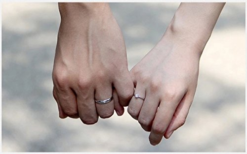 unnati creation sterling platinum plated couple ring for boy & girls