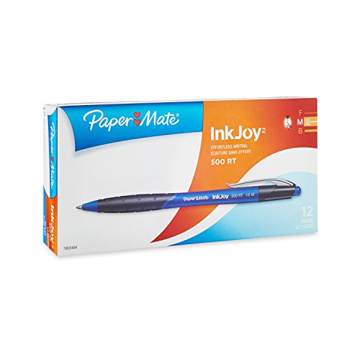 Paper mate inkjoy 500 retractable ballpoint pen, medium point, bl…