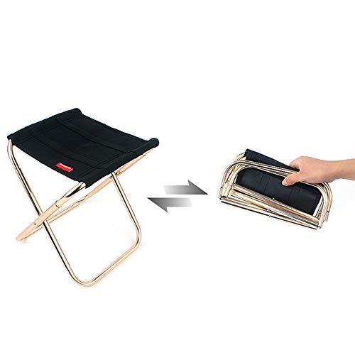 Mini Portable Folding Stool,Folding Camping Stool,600D Oxford Cloth with Carry Bag, Outdoor Folding Chair Slacker Chair for BBQ,Camping,Fishing,Travel,Hiking,Garden,Beach