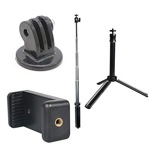 Tripods 360 Degree Aluminum Alloy Selfie Stick Tripod Monopod with Mobile Phone Clip Set for Gopro Action Camera