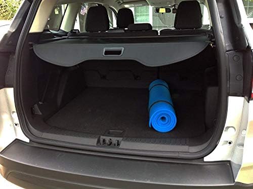 Vesul Updated Version Black Tonneau Cover Retractable Rear Trunk Cargo Luggage Security Shade Fits On Ford