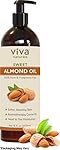 Viva Naturals Sweet Almond Oil, Hexane Free for Skin and Hair, 16 oz / 473 ml