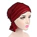 Ever Fairy 3 Colors Pack Chemo Cancer Head Scarf Hat Cap Ethnic Cloth Print Turban Headwear Women Women's Ruffle Beanie Scarf