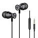Earphones In Ear Earbuds Sterero Noise Isolating Headphones with Microphone and Volume Control Waterproof Wired Earphone for iPhone iPod iPad Samsung Android Smartphones Tablet Laptop 3.5mm