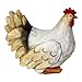 Exhart Solar Chicken Garden Statue - Hand Painted White Hen Resin Statue w/Solar LED Lights - Solar-Powered Hen Decor, Best as Resin Outdoor Decor for Garden, Yard, Patio or Kitchen Decor 9