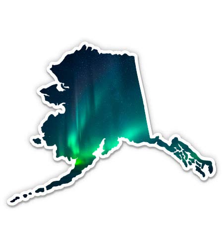 Squiddy Alaska Northern Lights - Vinyl Sticker for