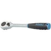 HAZET 3/8 in Drive Ratchet 8816HP, Fine-Tooth Reversible, 90 Teeth | Socket ratchet, 4 degree operating angle, chrome-plated, ball lock, VPA-tested, 7.87 in (200 mm), 0.57 lb