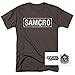 Sons of Anarchy Samcro T Shirt & Stickers (Large) Charcoal
