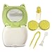 GCIYAEN Travel Cartoon Piggy Contact Lens Case Mirror Tweezer Stick Holder Box