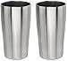 Stainless Vacuum Insulated Beer Tumbler - 16oz Pub Pint Glass by Lancaster Steel, set of 2