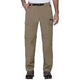 BC Clothing Cargo Pants for Men - Tactical Pants - Hiking Convertible Outdoor Pants Men (Tan, XXLx32)