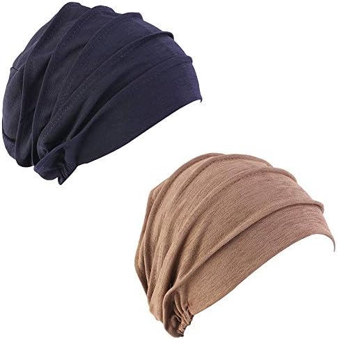 XiFe Unisex Indoors Cotton Beanie- Soft Sleep Cap for Hairloss, Cancer, Chemo