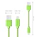Lumsing Lightning to USB Cable Apple Certified Sync and Charging Cord(3.3 Feet/1M) with Ultra Compact Connector Head for iPhone, iPod and iPad(Green)