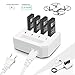 RCGEEK Compatible DJI Tello Battery Charging Hub Parallel Multi Battery Charger 4 in 1 Multiple Charging Modes Also Powered by Car Charger or Power Bank Compatible DJI Ryze Tello Mini Drone Battery
