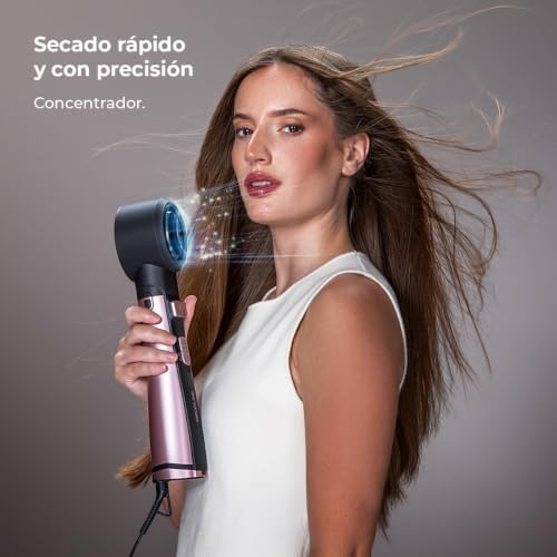 Cepillo de Aire Moldeador con 10 Cabezales CeramicCare 10in1 AirBrush Gyro. 1100W, Función Rotativa, Tecnología Iónica, Revestimiento Cerámico, 3 Modos de Velocidad y Temperatura, Punta Fría