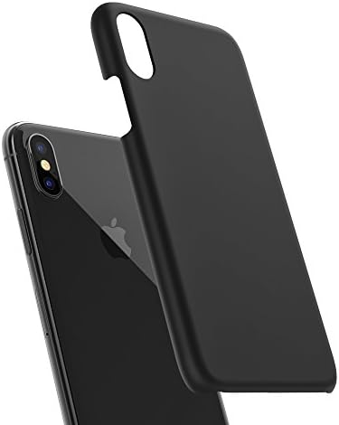 IPhone X Case Thin Fit Protective Cover with 2-Pack Tempered Glass Screen Protectors. Slim Fit and Soft Touch [HD Screen Glass Compatible with 3D Touch and Face ID] - Black