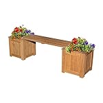 Backyard Discovery All Cedar Patio Bench with Planters