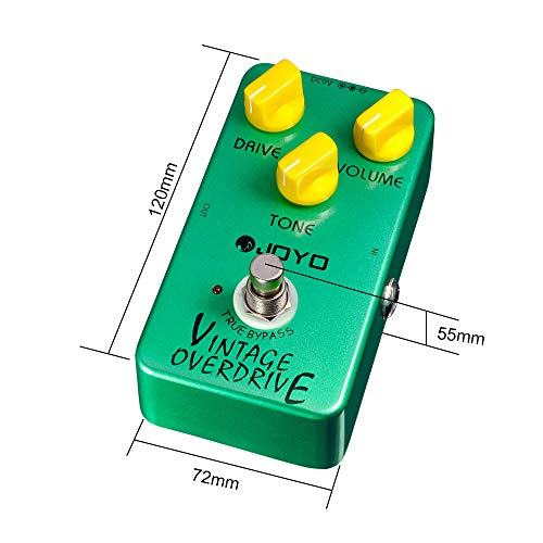 JOYO JF-01 Overdrive Effects Pedal, Vintage Overdrive Classic Tube Screamer Pedal for Electric Guitar Effect, True Bypass