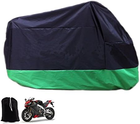 Plusan Motorcycle Motorbike Cover Waterproof Garage Moto Scooter Cover Black Green L