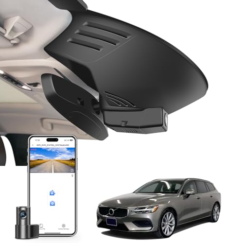 MANGOAL 4K+1080P Car Dash Cam Front/Back,OEM Appearance Dashcam,Customized for Volvo S60 V60 T5 T6 T8 B5 2019 2020 2021 2022(Model A),Loop Recording,G Sensor,WiFi & App,128GB Card