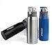 Secura Vacuum Insulated 304 Stainless Steel Water Bottle with Handle, 650ML /22OZ, Silver