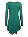 Made By Johnny MBJ WT737 Womens Long Sleeve Handkerchief Tunic XL Jade