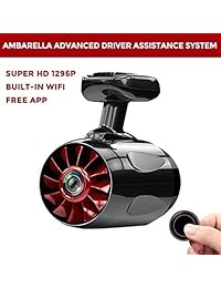 Dash Cam 1S, Jomicam Car Camera: 1296P Super HD Dashboard Camera, WiFi incorporado con APP, Lente de gran angular de 6 vías, Sensor G, GPS, Grabación de bucles, Modo nocturno, Supercapacitores [Versión mejorada]