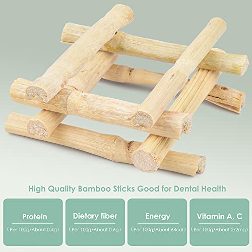 Bissap Sweet Bamboo Chew Sticks for Rabbits 500g/1.1Ib, Bunny Molar Treats Snack for Small