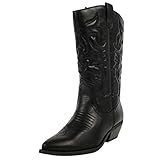 Women's Fashion Vegan Pointy Toe Embroidered Western Boots