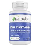 EZ Melts Multivitamin, Fast Melting Tablets, All Natural Cherry Flavor, Blend Vitamins and Minerals Supplement
