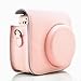 HelloHelio Classic Vintage PU Leather Compact Case with Strap for Fujifilm Instax Mini 9/8 / 8+ Instant Film Camera - Pink