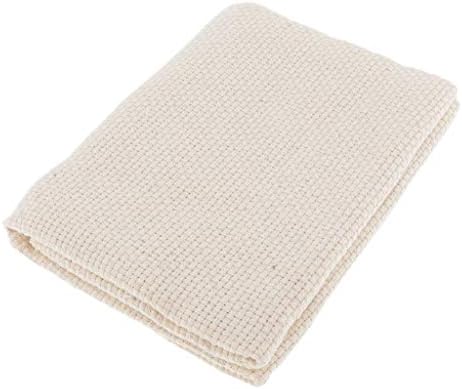 2 Pieces Linen Needlework Fabric, Monk's Aida Cloth for Embroidery/Rug Hooking/Punch Needling (3636CM)