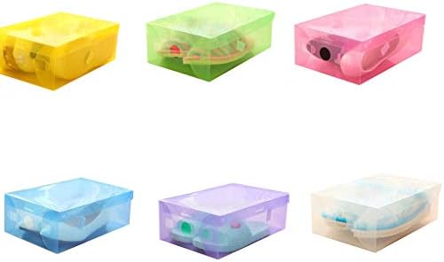Plastic Clear Shoes Boxes Stackable Lidded Man Women Boots Organizer Case Shoes Storage Boxes