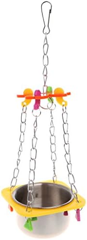 Jieteenager Hanging Birds Feed Bowl ,Swing Cage Toy