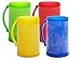 Double Wall Color Frosty Freezer Mugs, 14oz, Set of Four, Assorted Colors (Red, Blue, Green, Yellow)