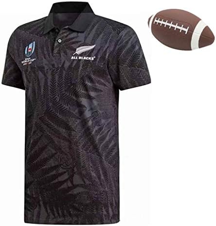 LPANGQIU 2019 World Cup Jersey New Zealand All Black Team T-Shirt Home Away Football Game Polo Short-Sleeved Shirt Clothes Fast Dry Breathable Sportswear