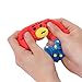BT21 TATA Character Scrunchie Elastic Hair Tie Band Accessories for Girls, Red/Blue