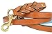 Soft Touch Collars Leather Braided Dog Leash, Tan with Teal Padded Handle, 6ft x 3/4