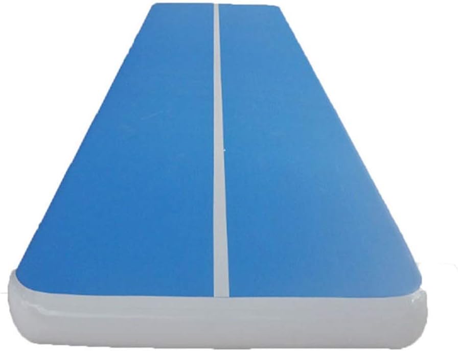 KMCMYBANG Tumbling Mats 118x79x8inch Inflatable Gym Mat Airtrack Gymnastics Mat Inflatable Gym Air Track Mat with Electric Pump Blue Gymnastics Mats (Color : Blue, Size : One Size)
