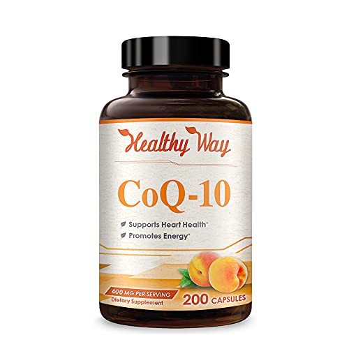 Healthy Way CoQ10 400mg, 200 Capsules Supports Heart Health & Helps